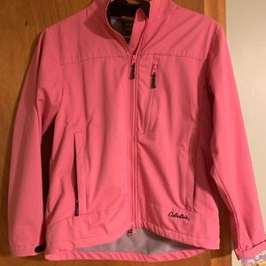 Cabelas Womens Pink Full Zip Light Coat